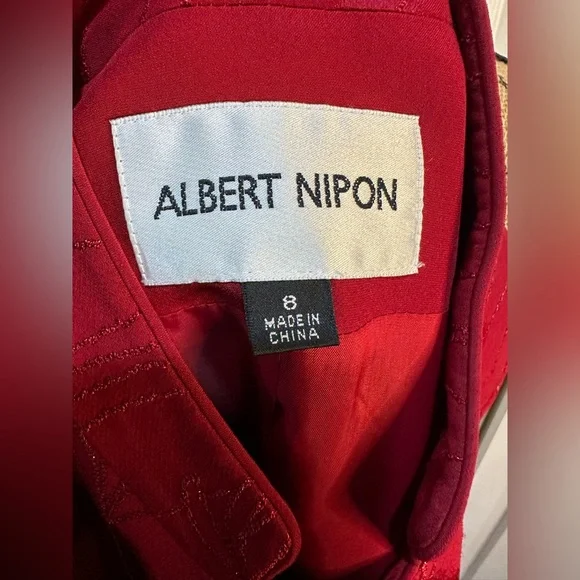 Albert Nipon Vintage Jacquard Embroidered Blazer - Picture 7 of 10